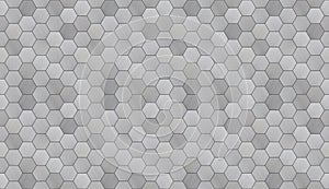 Futuristic Hexagonal Aluminum Tiled Seamless Texture