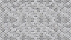 Futuristic Hexagonal Aluminum Tiled Seamless Texture photo