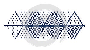 Futuristic Hexagonal Geometric Pattern, Modern Abstract Design, vector design Generative AI