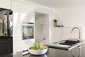 Futuristic high gloss kitchen