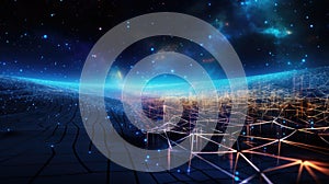 futuristic high tech data