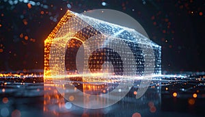 Futuristic Hologram of a Smart House