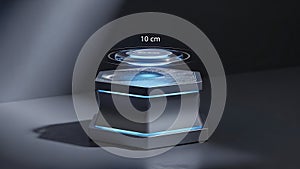 Futuristic Holographic Display Technology with Light Effects