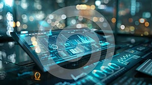 A Futuristic Holographic Interface.AI generated image