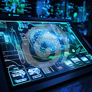 Futuristic Holographic Interface: Immersive Data Visualizations & Dynamic Animations