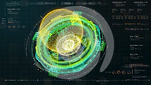 Futuristic Holographic Nuclear Fusion Particles Simulation