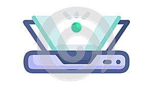 Futuristic Holographic Projector Vector Art, vector design Generative AI