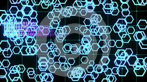 futuristic honeycomb background3d rendering