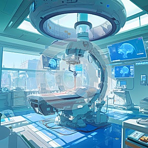 Futuristic Hospital Interior photo
