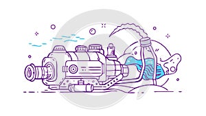 Futuristic Hovercar: Advanced Urban Transportation, vector design Generative AI