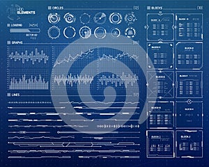 Futuristic Sci-Fi HUD Elements Set photo