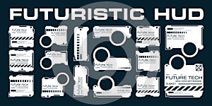 Futuristic HUD Interface Elements - Sci-Fi Technology Display