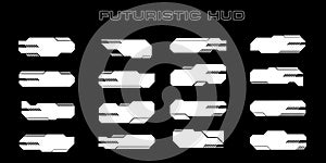 Futuristic HUD Interface Elements Vector Set