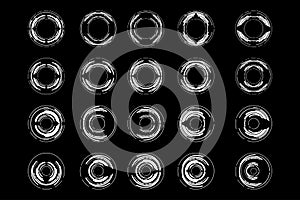 Futuristic HUD UI Elements Grid Pattern