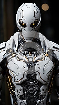 a futuristic humanoid robot soldier