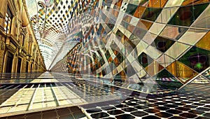 Futuristic Illusions: Architectural Mirage in Motion, generative ai