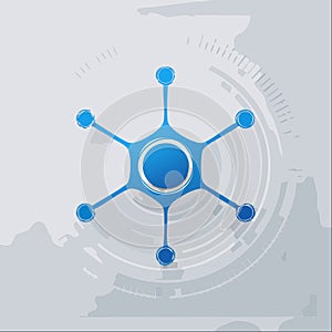 Centralized Data Network Technology Vector