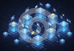 Landscape emphasizes technological advancement and the digital