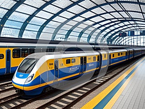 Futuristic Illustration of Train Travel of the Future