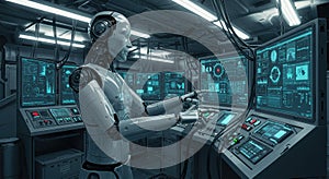 AI Robot in Control Room