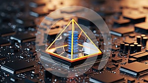 AI Pyramid on Circuit Board