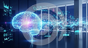 AI Brain with Data Visualization