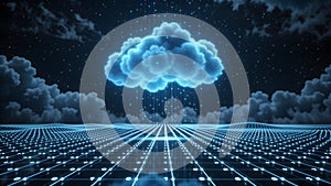 Glowing Cloud Data Stream into Binary Grid