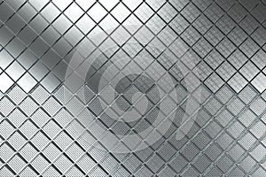 Futuristic industrial background made from brushed square metal shapes