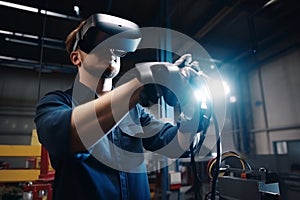 Futuristic Industrial Factory: Virtual Reality, Augmented Reality, and Innovation