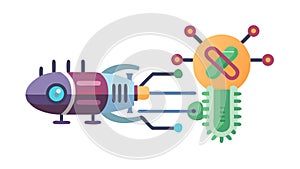 Futuristic Industrial Machine Vector, Advanced Technology Graphic, vector design Generative AI