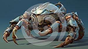 Futuristic Industrial Spider With Giant Claws