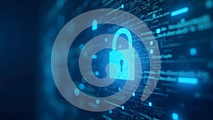 Futuristic interface with advanced network security protocols, uturistic interface, data encryption