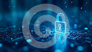 Futuristic interface with advanced network security protocols, uturistic interface, data encryption