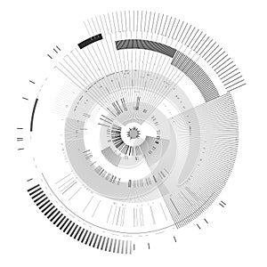 Futuristic interface element. Technology circle