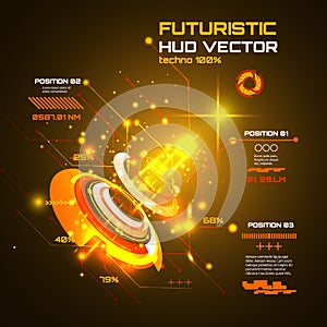 Futuristic interface infographics, HUD, technology vector background