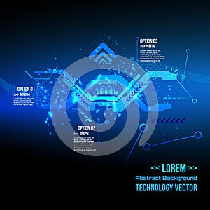 Futuristic interface infographics,Technology digital background, DNA, Vector
