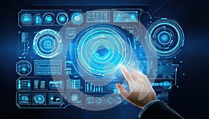 Futuristic Interface with Page Loading Animation