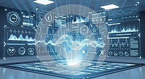 Advanced Technology Interface with Data Analytics and Digital Information Display