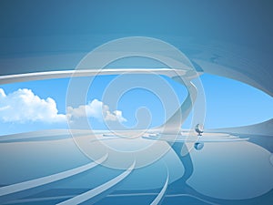 Futuristic Interior with Copyspace Series