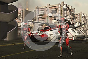 Futuristic invasion force photo