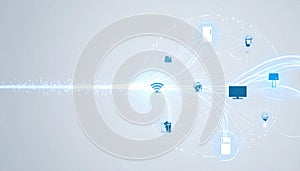 Futuristic IoT Network Connecting Smart Devices