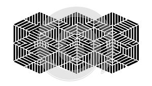 Futuristic Isometric Geometric Pattern, vector design Generative AI