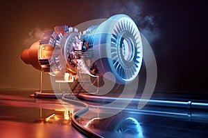 Futuristic Jet Engine Engineering Concept