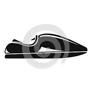 Futuristic jet ski icon, simple style