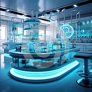 Futuristic Laboratory Setup with Resonance Refinement