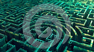 Futuristic Labyrinth: Satellite Glimpse of an Intricate Holographic Maze