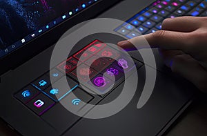 Futuristic Laptop Interface