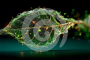 Futuristic Leaf Network: Conceptual Design for Nature and Technology Integration Generative AI