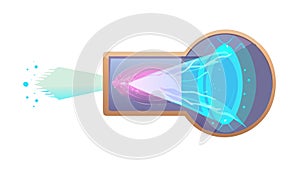 Futuristic Light Beam Projector Device Icon, vector design Generative AI