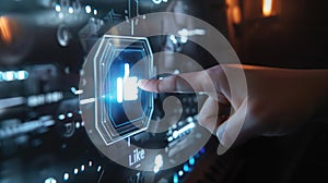 Futuristic Like Button Digital Interface